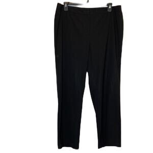 Lafayette 148 New York Menswear Inspired Black Pants Trousers Size 16